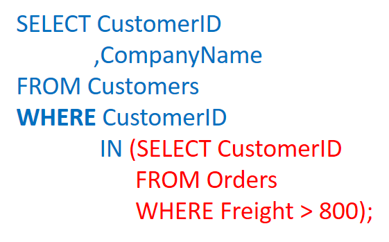 Sub-query with WHERE
