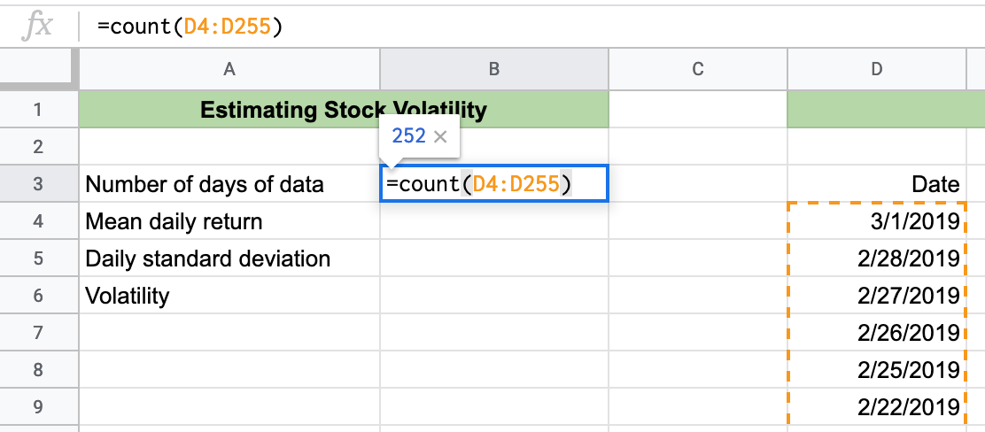 Count function
