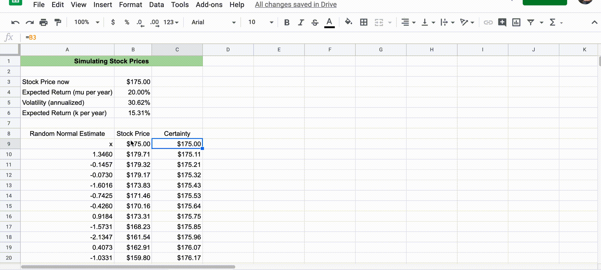 Create random values