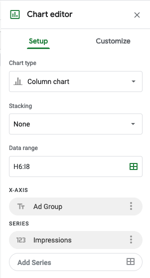 column chart instructions