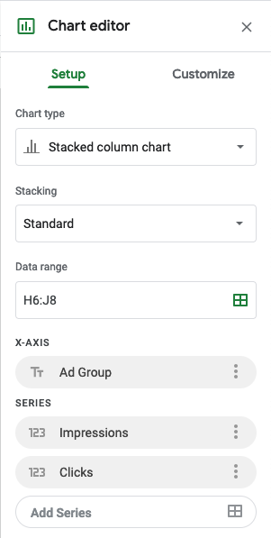 column chart instructions