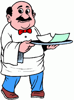 A restaurant waiter