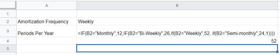 Nested IF formula for multiple periods