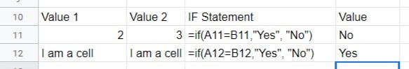 If formula example