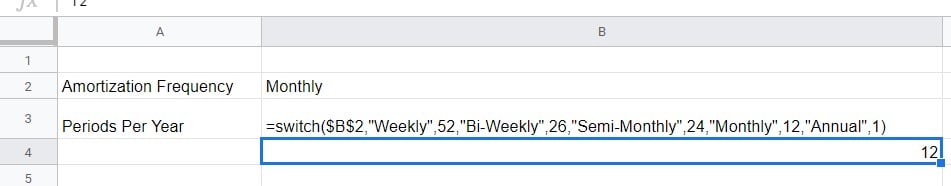 SWITCH formula for multiple periods