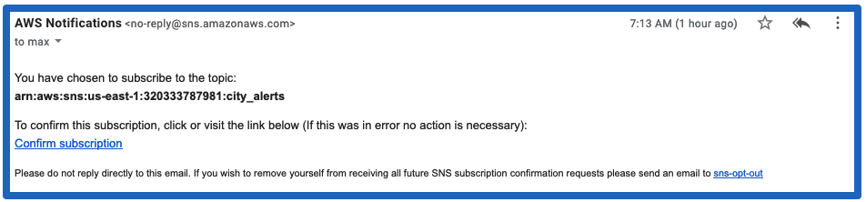 Create an email subscription