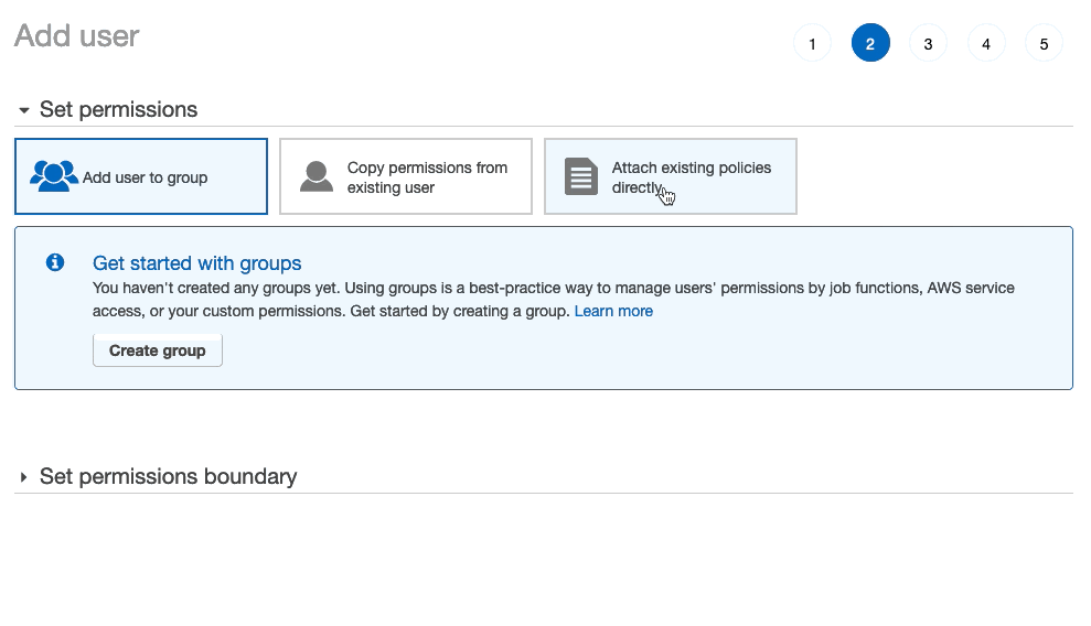 Policy attaching animation