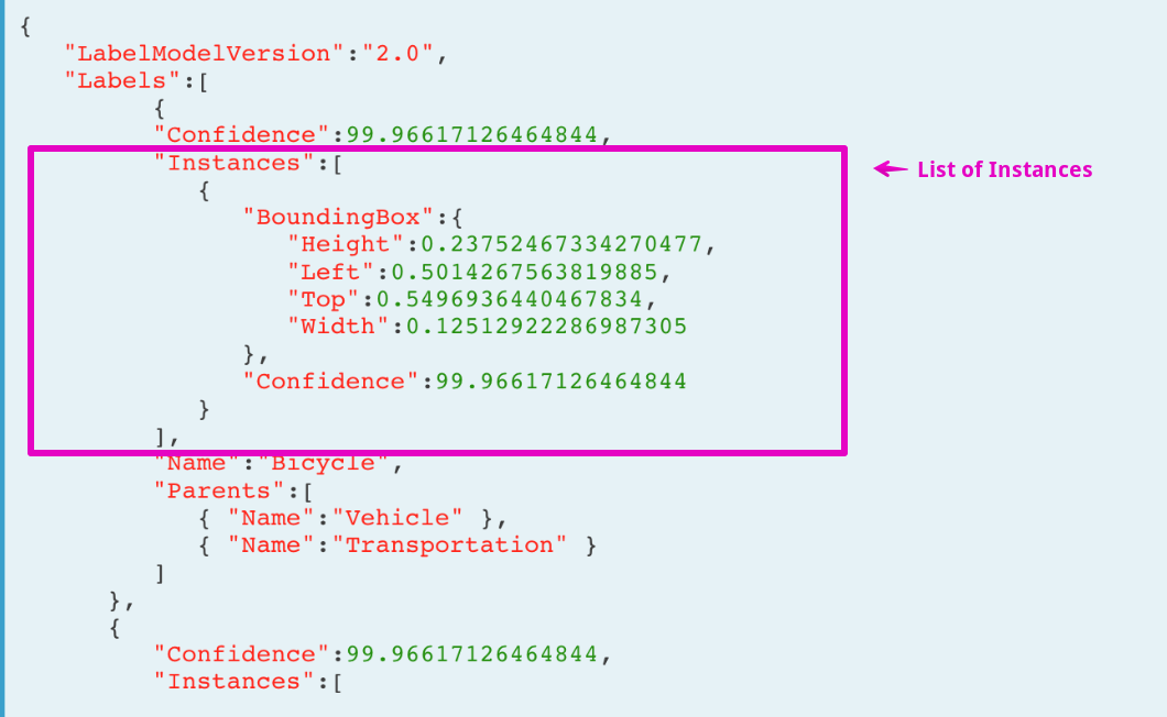Detect Labels Response