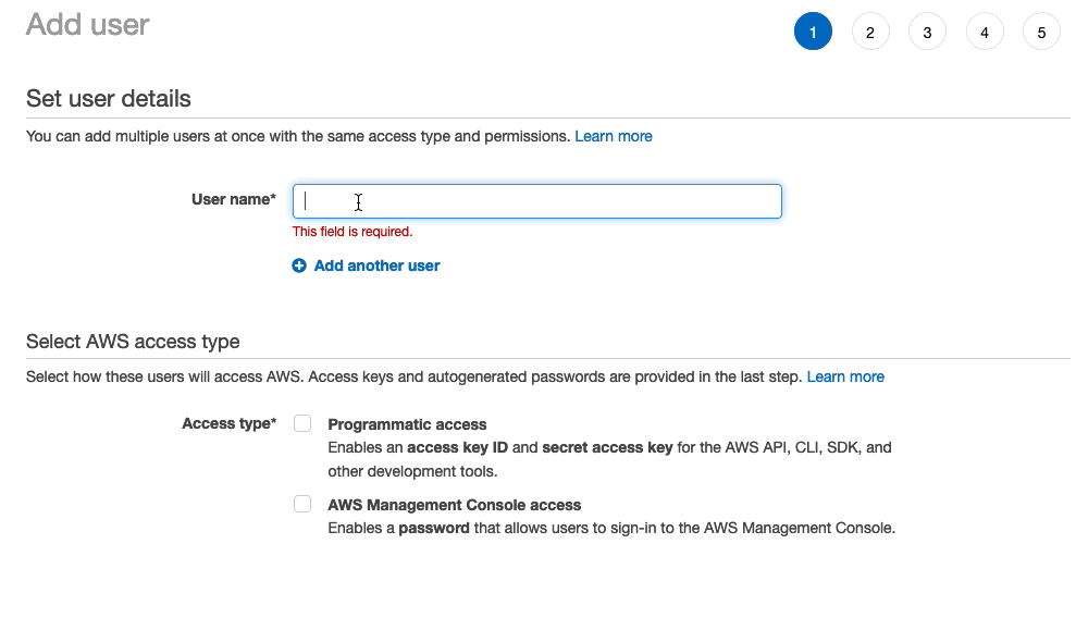 Enter username animation