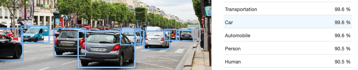Detect objects in image