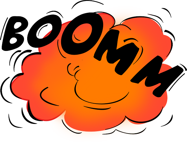 Cartoon image of explosion