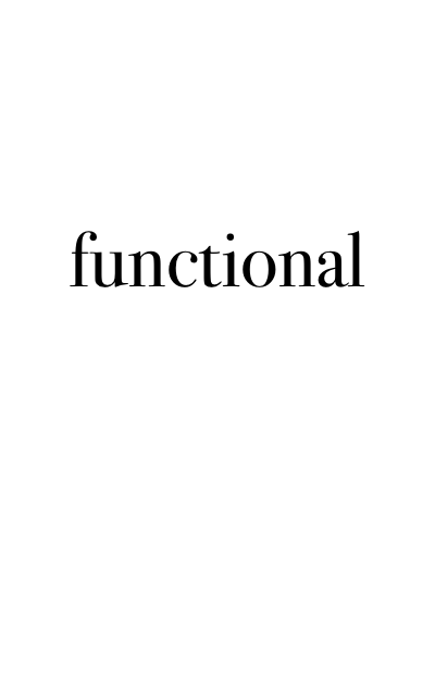 The word "functional"