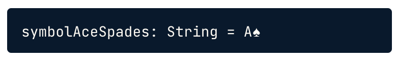 symbolAceSpades: String = A?