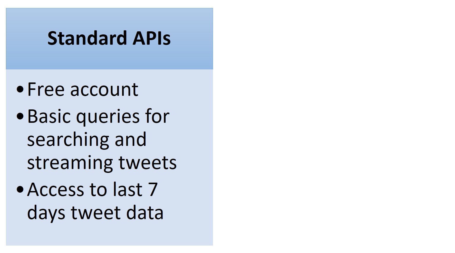 Standard API