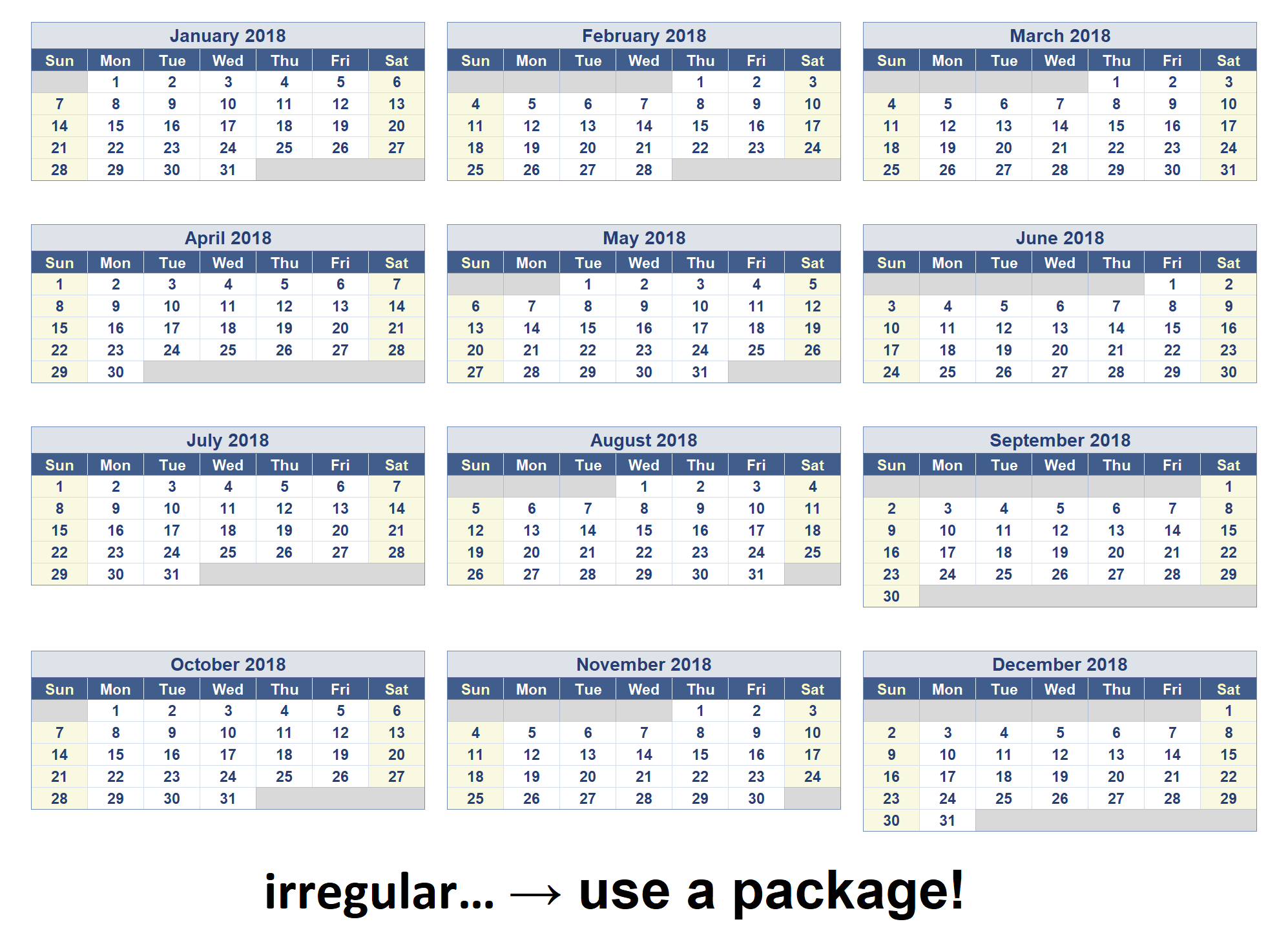 a calendar