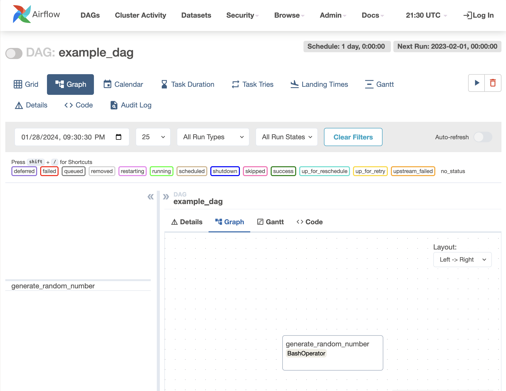 Airflow DAG Graph View