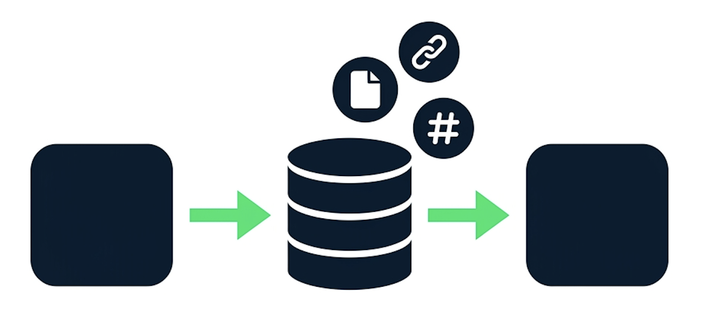 Illustration of XCom passing small data between Airflow tasks