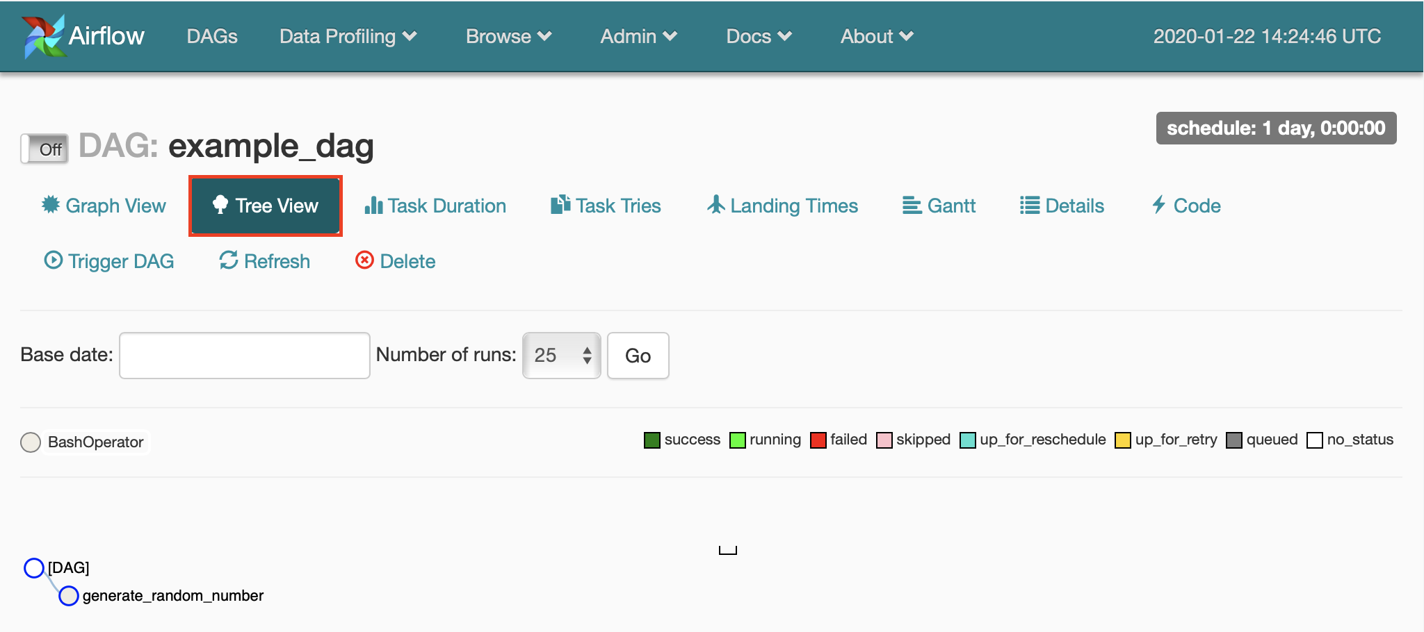 Airflow web interface | Airflow