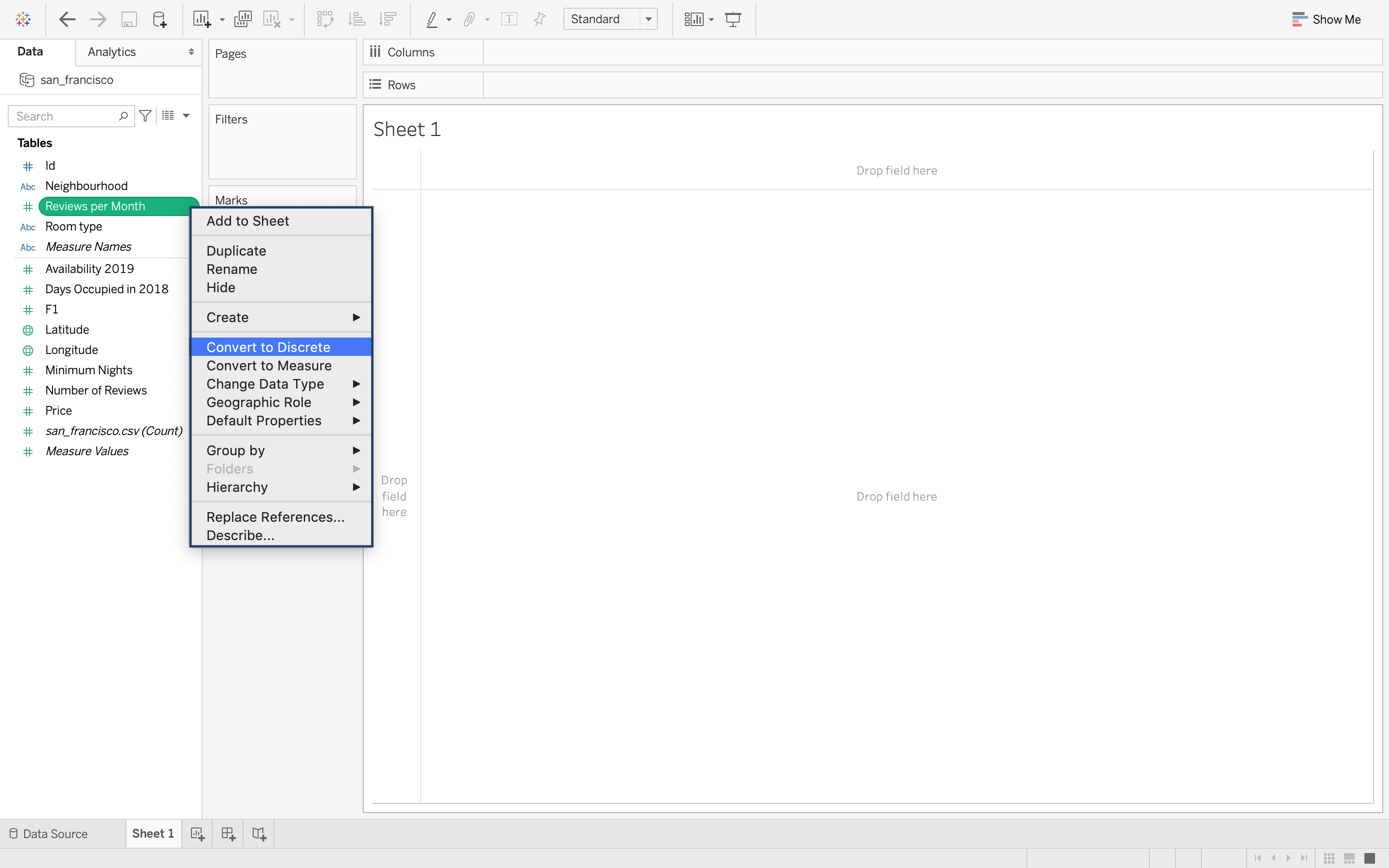 converting continuous to discrete