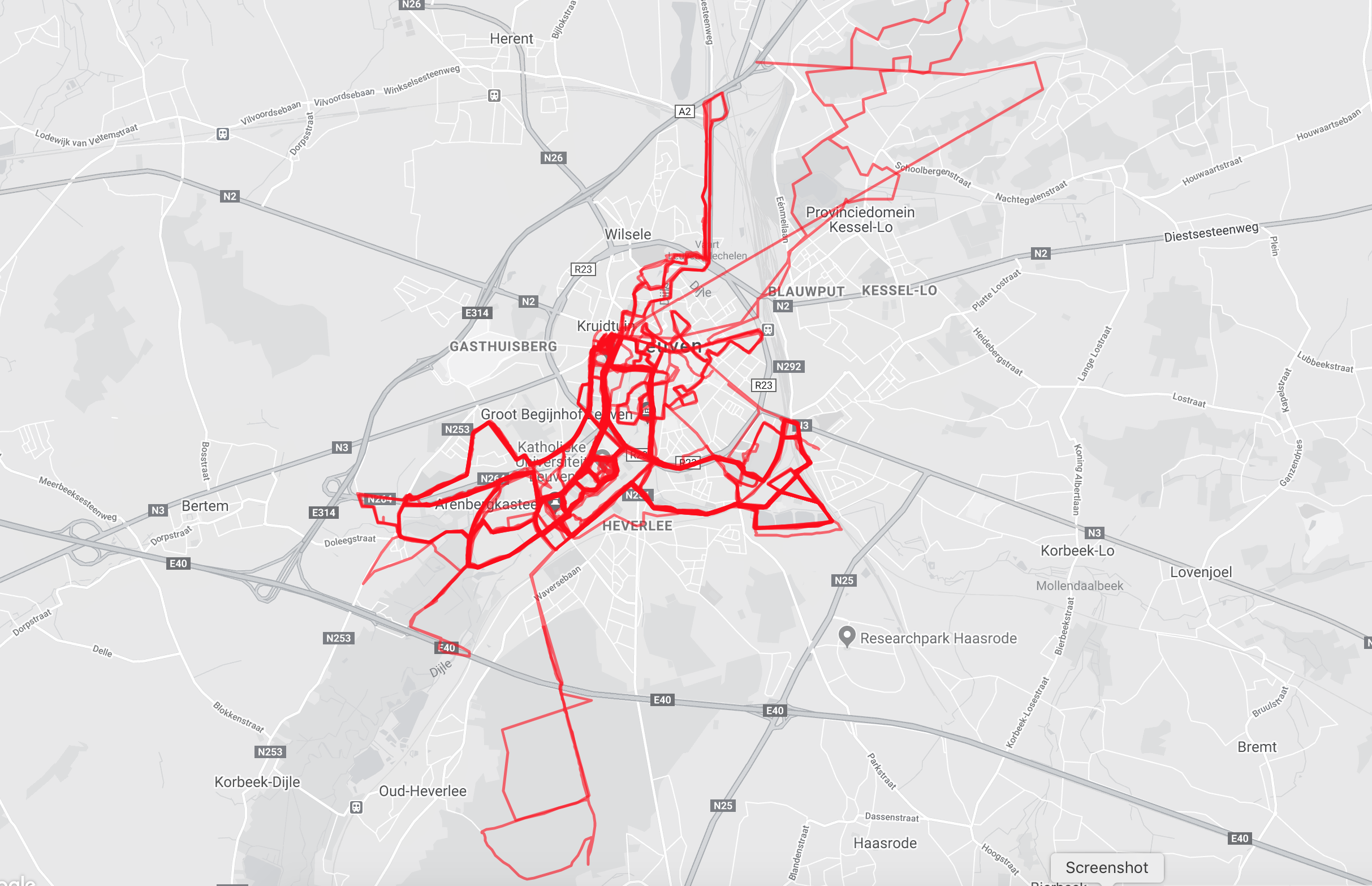 ride with gps heat map