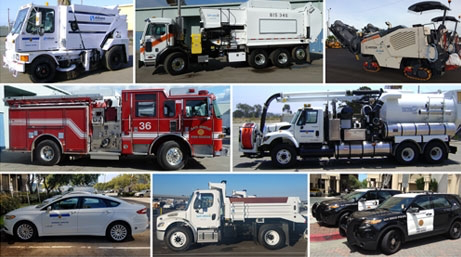 a collage of vehicles