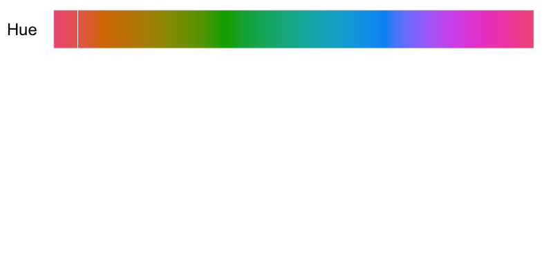 Hue color swatch
