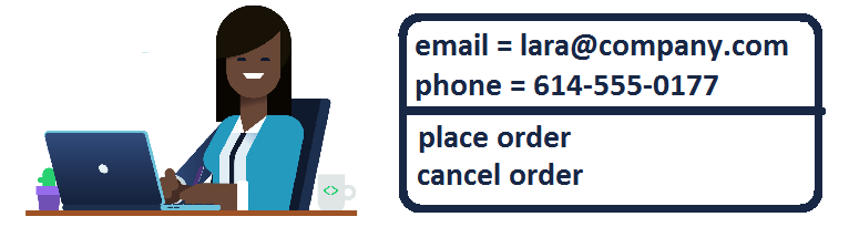 silhouette of a person with a laptop representing a customer
