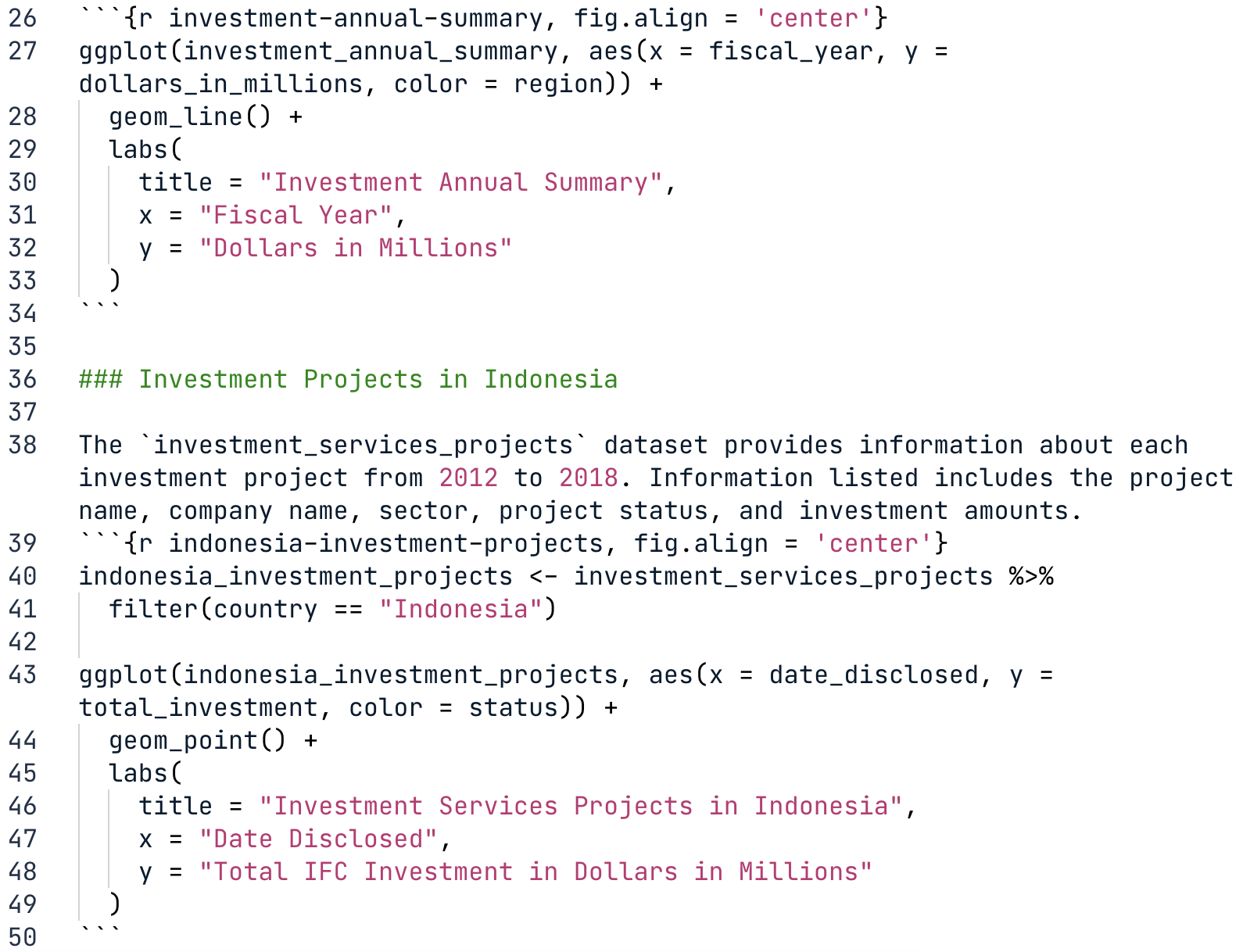 Setting figure alignment locally in individual code chunks