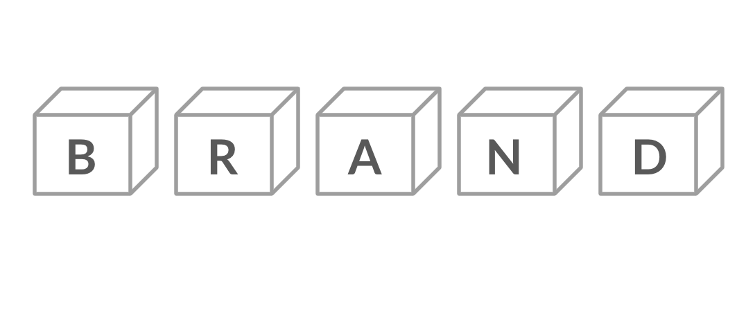 Blocks that spell out brand