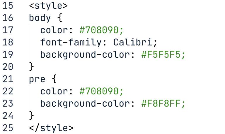 Modifying code chunk style