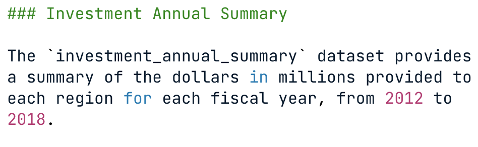 Markdown file text