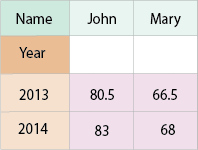 A DataFrame showing summary statistics