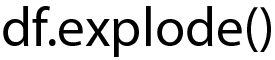 The explode method
