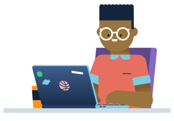 Security engineer working on computer