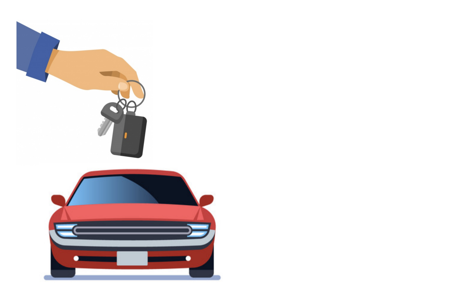 car picture with a hand holding car keys