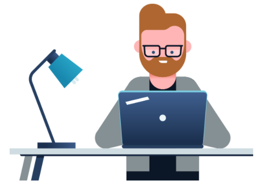 DevOps engineer working on computer