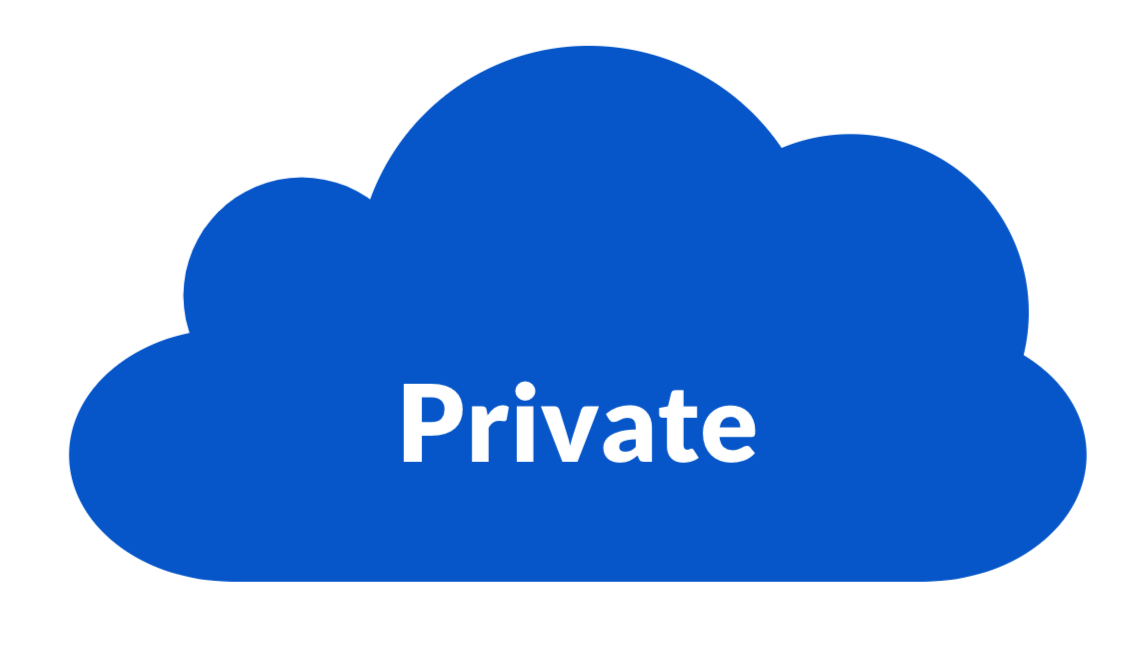 Private cloud icon