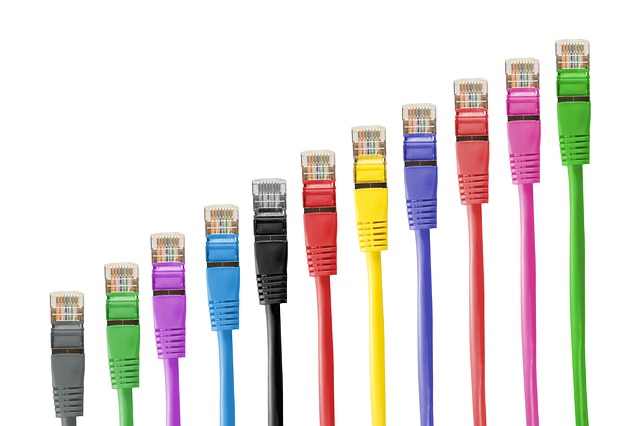 Picture of network cables.