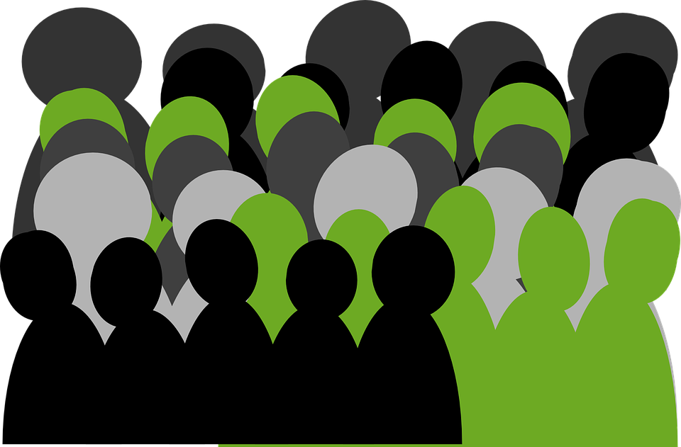 group of multi-colored people icons