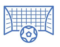 icon of a goal with soccer ball