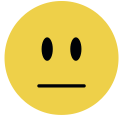 An neutral-looking smiley