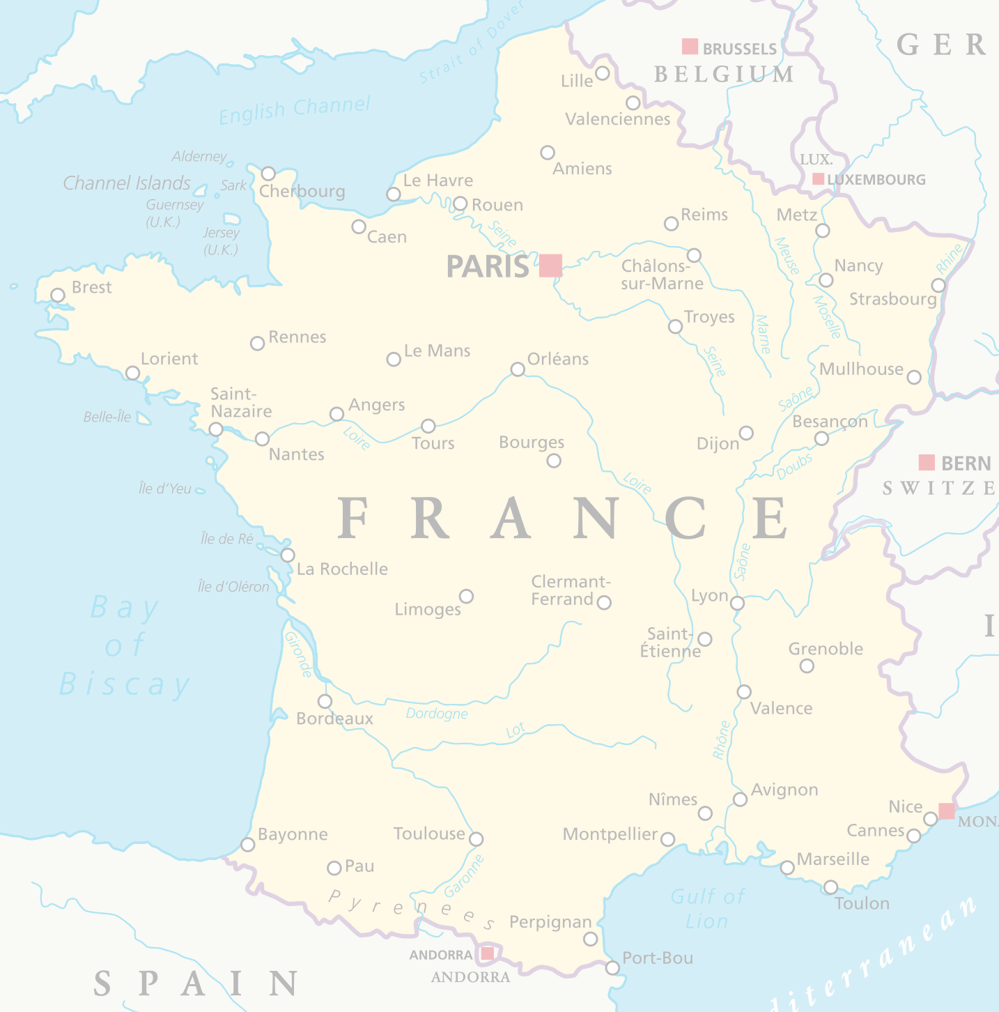 A map of France.