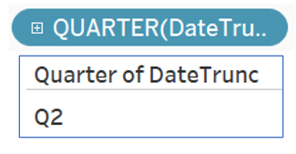 Example of use of Datetrunc function - day