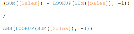 A formula behind growth calculation