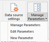 Parameters menu