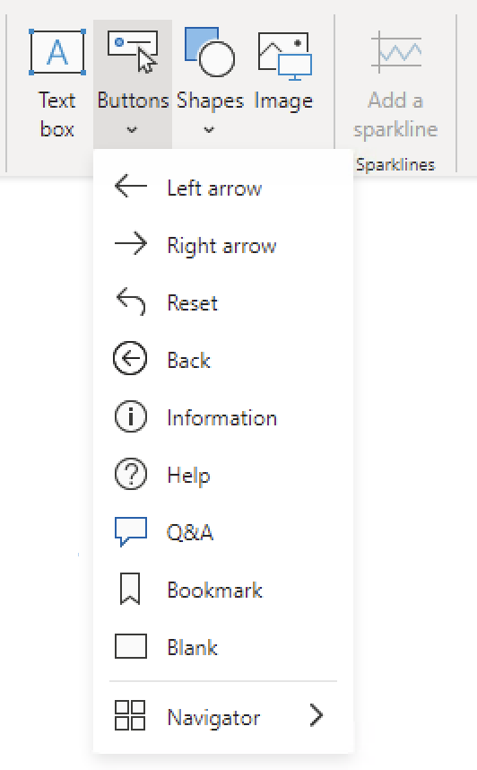 The button menu