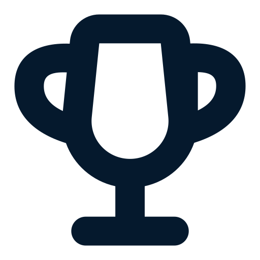 Illustration showing the outline of a trophy