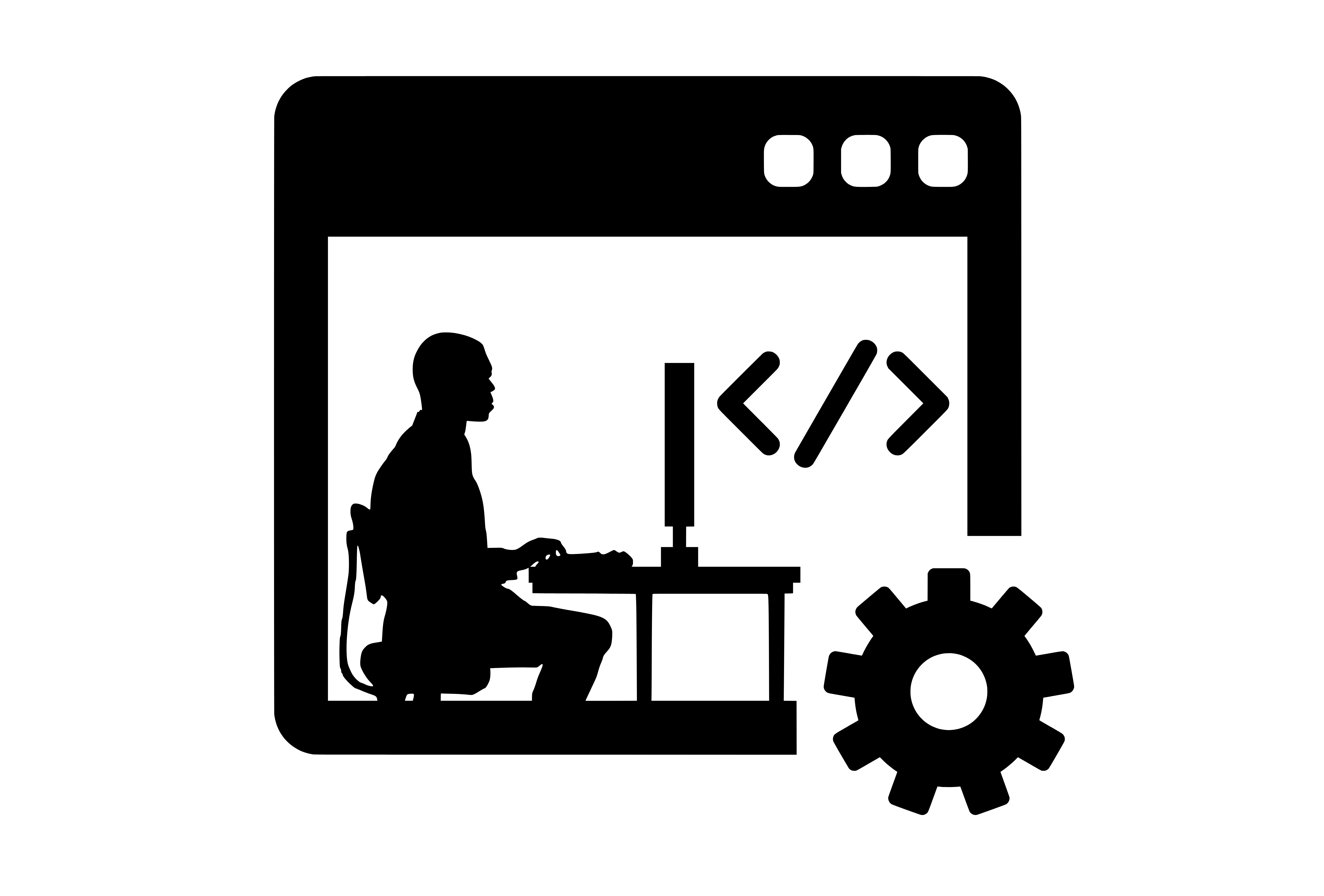 graphic depicting person behind a computer