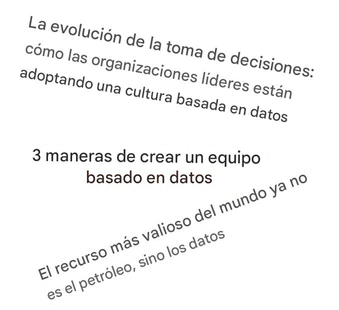 titulares sobre el uso de datos