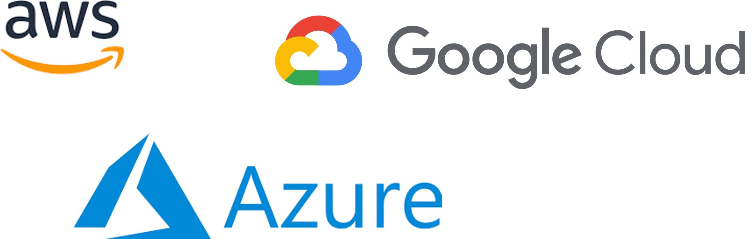 Logos of common cloud providers